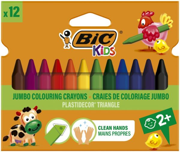 bic kleurwaskrijtjes 12ST