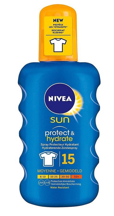 Sun protect & hydrate zonnespray SPF15
