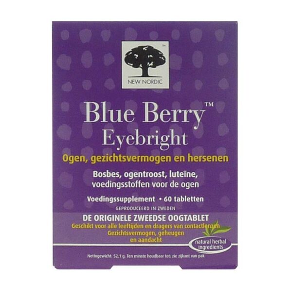 New Nordic Blue berry eyebright 60 Tabletten - Afbeelding 2