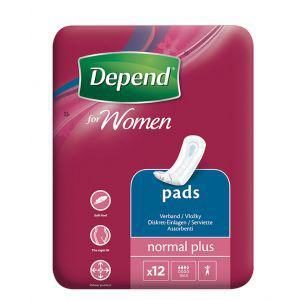 DEPEND PADS NORMAL PLUS 12S