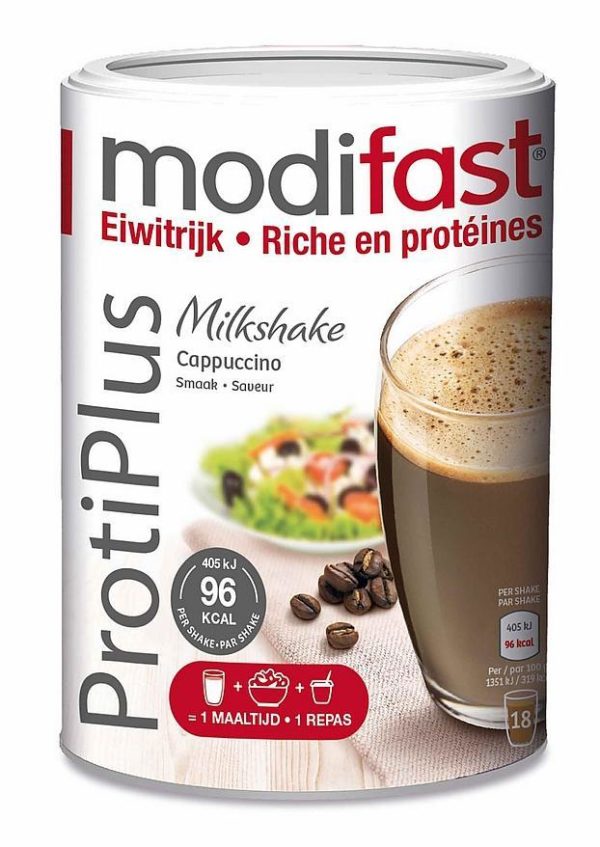 Protein shape milkshake cappuccino