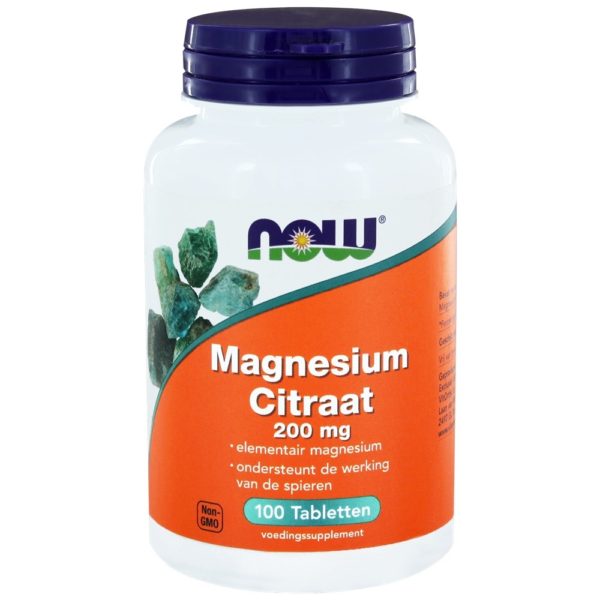 NOW MAGNESIUM CITRAAT 200MG 100S