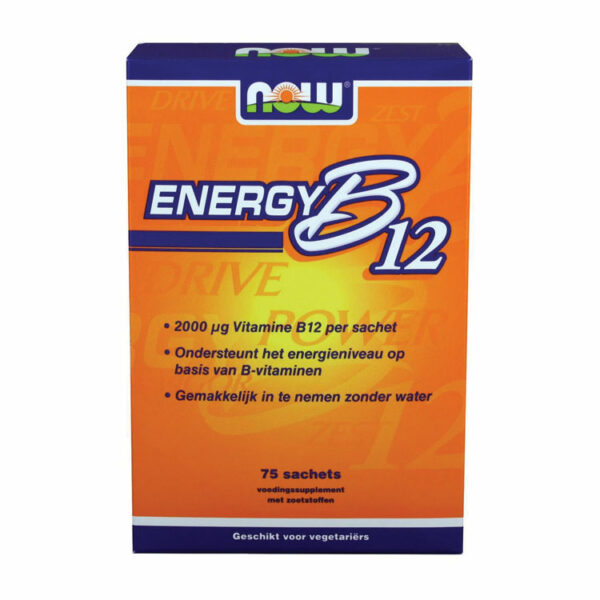 NOW Energy B12 2000 mcg 75 Sachets - Afbeelding 2