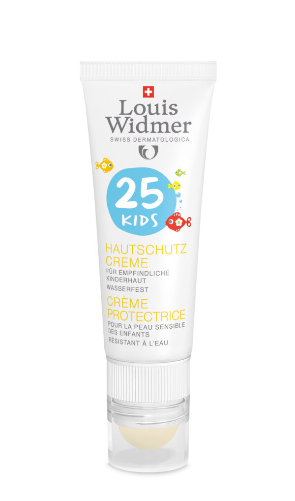 Louis Widmer Kids Skin Protection Cream 25 met Lippenverzorging Stick 50