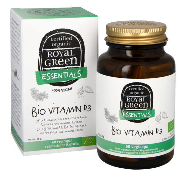 Royal Green Vitamine D3 bio 60 Vegetarische capsules - Afbeelding 2