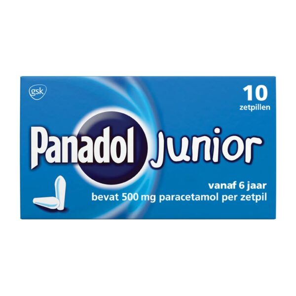 panadol junior zetpil 500mg 6-12jr 10 ST - Afbeelding 2