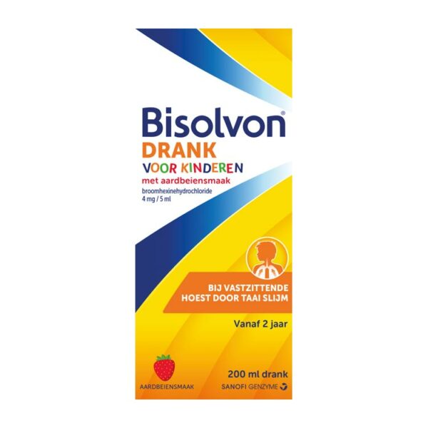 bisolvon elixer kind 4 mg/5ml aardbei 200 ML - Afbeelding 2