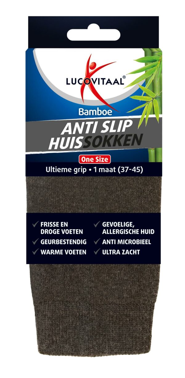 lucovitaal sok huis anti slip 1p - Afbeelding 2