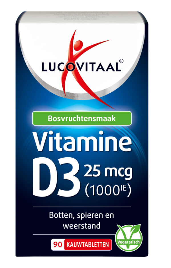 lucovitaal vitamine d3 25mcg vega kauwtablet 90 KAUWTBL