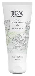Zen white lotus shower satin