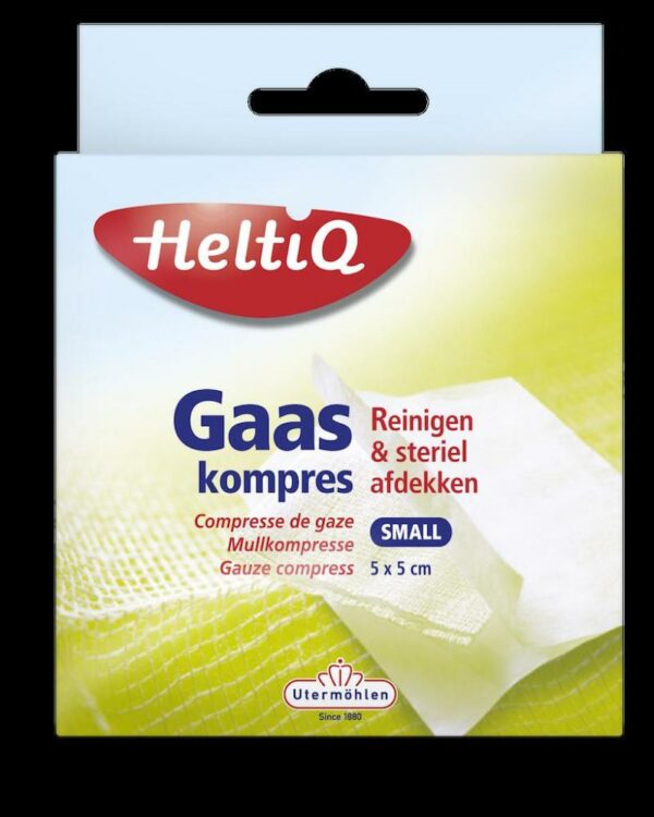 heltiq gaaskompres 5x5cm 16s