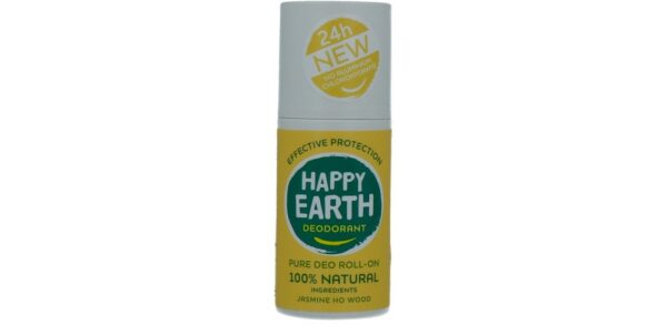 Happy Earth Deodorant roll on jasmine ho wood 75 Milliliter - Afbeelding 2