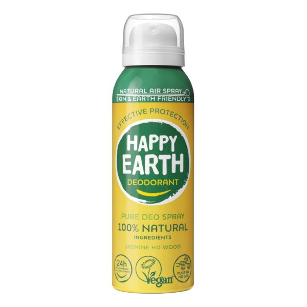 Happy Earth Natuurlijke deo natural air spray jasmine ho wood 100 Milliliter